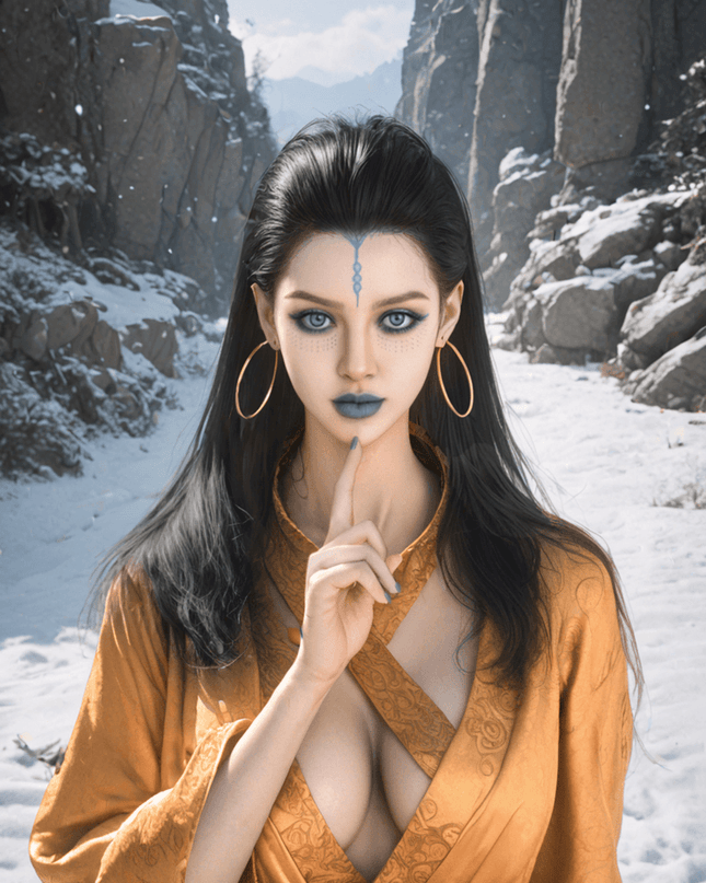 164cm/5ft5 Big Breasts Black Myth Wukong Cosplay Realistic Silicone Head Sex Doll - Coral - Rose Wives