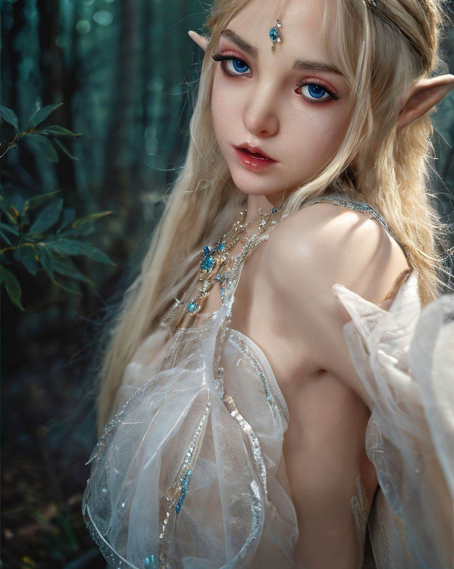 150cm/4ft9 Flat Breasts Lovely Elf Cosplay Realistic Full Silicone Sex Doll - Ailsa - Rose Wives