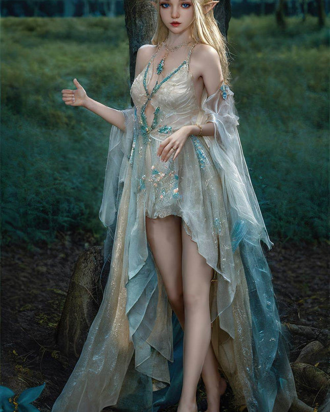 150cm/4ft9 Flat Breasts Lovely Elf Cosplay Realistic Full Silicone Sex Doll - Ailsa - Rose Wives