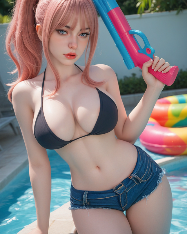 164cm/5ft4 Big Breast Sultry Wild Bikini Realistic Full Silicone Sex Doll - Layla