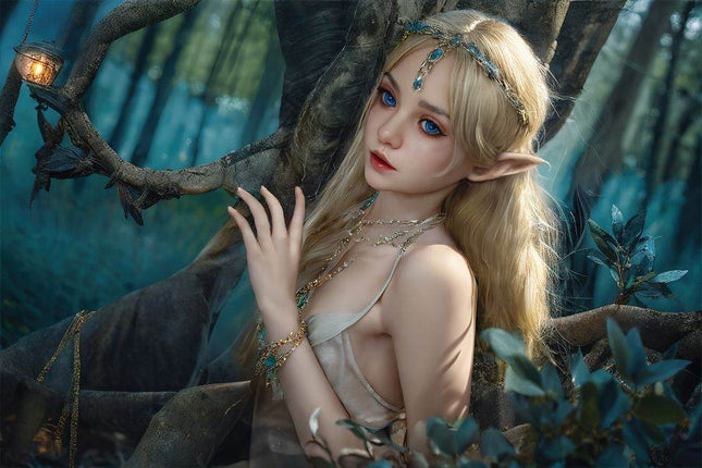 150cm/4ft9 Flat Breasts Lovely Elf Cosplay Realistic Full Silicone Sex Doll - Ailsa - Rose Wives