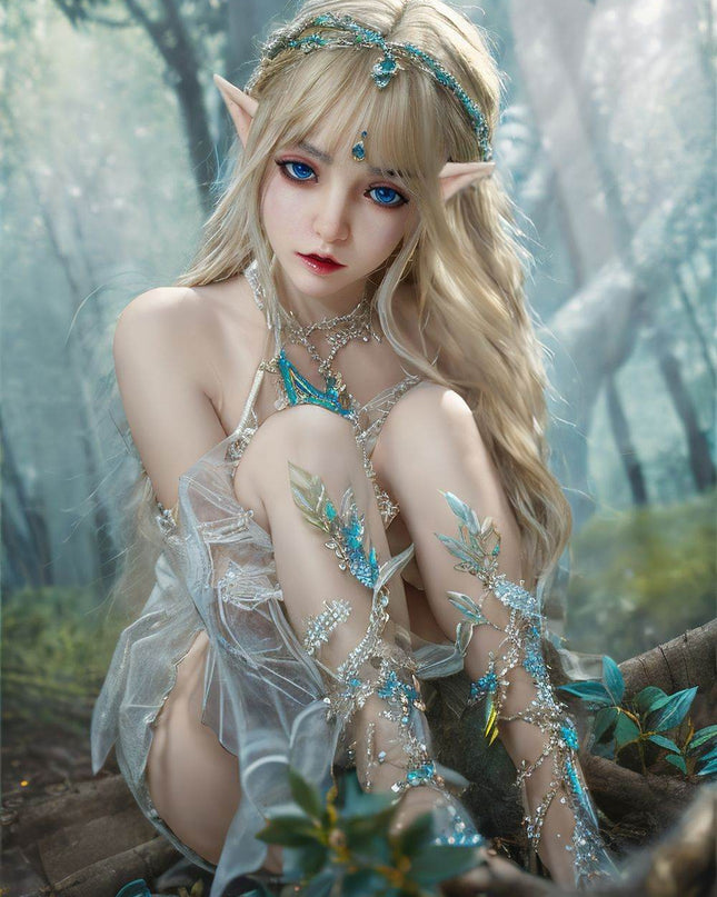 150cm/4ft9 Flat Breasts Lovely Elf Cosplay Realistic Full Silicone Sex Doll - Ailsa - Rose Wives