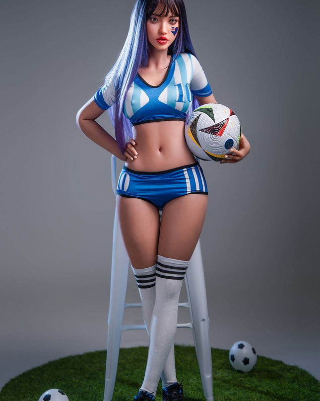 152cm/4ft12 Big Breasts Playful Sports Soccer Cosplay Realistic TPE Sex Doll - Edwina - Rose Wives