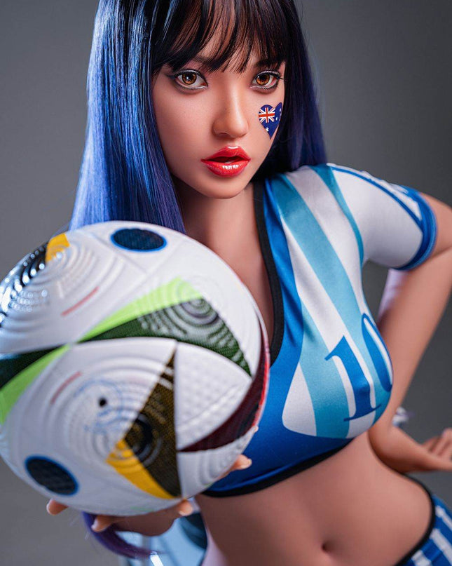 152cm/4ft12 Big Breasts Playful Sports Soccer Cosplay Realistic TPE Sex Doll - Edwina - Rose Wives