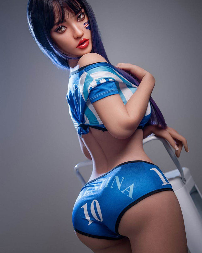 152cm/4ft12 Big Breasts Playful Sports Soccer Cosplay Realistic TPE Sex Doll - Edwina - Rose Wives