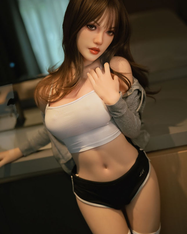 150cm/4ft9 Small Breasts Charming Sweet Asian Realistic TPE Sex Doll - Honey