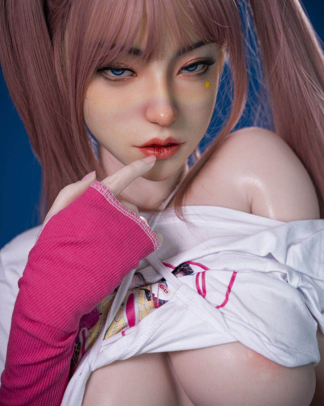 164cm/5ft5 Big Breasts Playful Pink-Haired Trendsetter Realistic Full Silicone Sex Doll - Hailey - Rose Wives