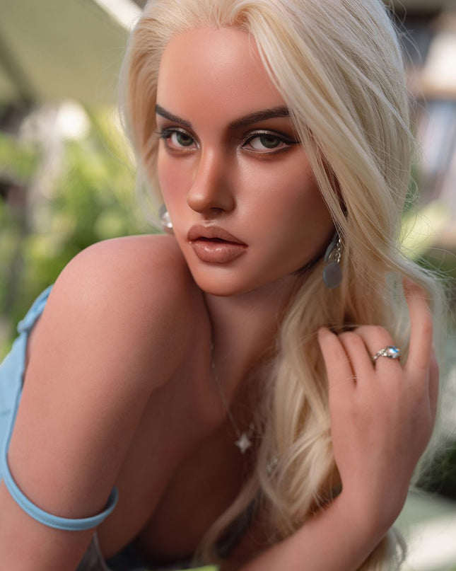 160cm/5ft3 Big Breasts Alluring American Blonde Realistic TPE Sex Doll - Amanda
