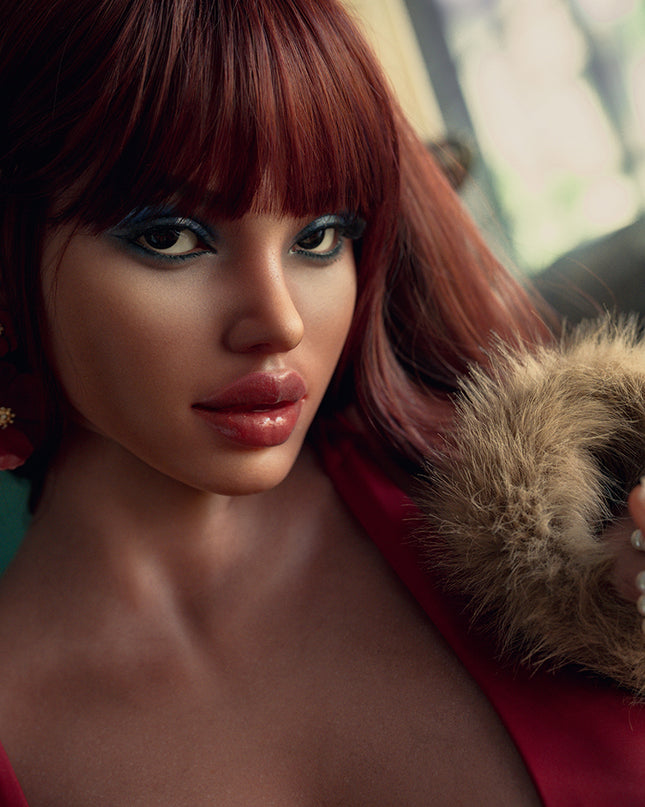 161cm/5ft3 Huge Breasts Alluring Bombshell Red-hair Realistic TPE Sex Doll - Fanny