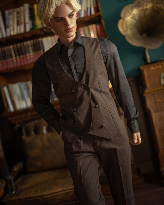 168cm/5ft5 Charming Blonde Handsome Realistic Full Silicone Gay Male Sex Doll - Martin