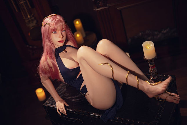 164cm/5ft4 Big Breasts Seductive Pink-hair Sorceress Cosplay Realistic Full Silicone Sex Doll - Cynthia