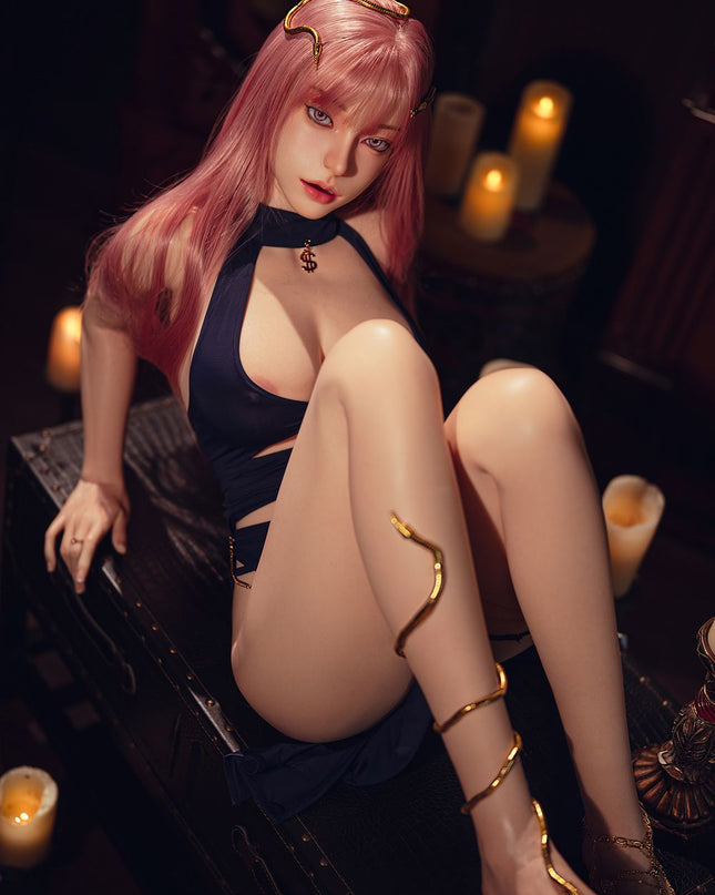 164cm/5ft4 Big Breasts Seductive Pink-hair Sorceress Cosplay Realistic Full Silicone Sex Doll - Cynthia