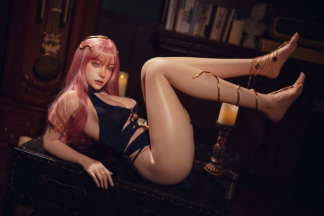 164cm/5ft4 Big Breasts Seductive Pink-hair Sorceress Cosplay Realistic Full Silicone Sex Doll - Cynthia