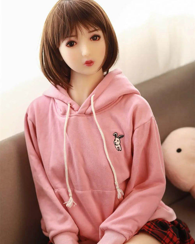 155cm/5ft1 Flat Breasts Asian Sweet Lovely Realistic TPE Sex Doll - Peachy - Rose Wives