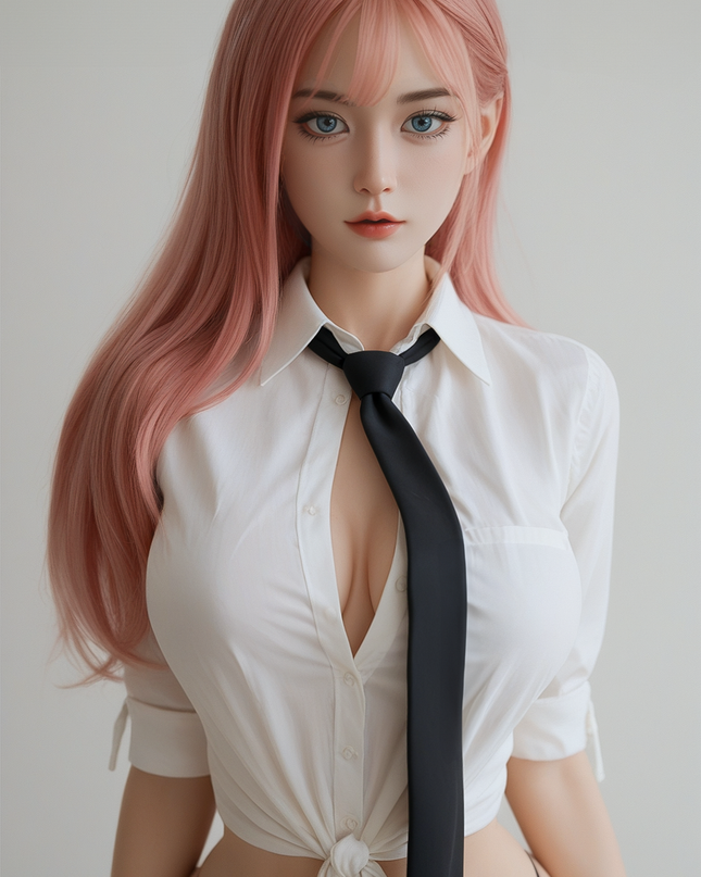 160cm/5ft3 Big Breasts Alluring Asian Pink-hair Lifelike TPE Sex Doll - Amy (In Stock EU)