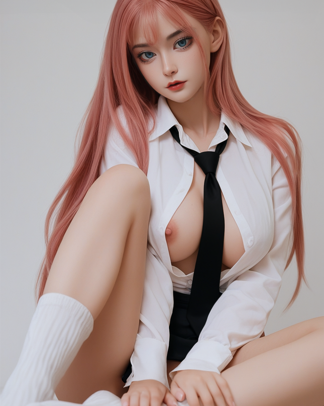 160cm/5ft3 Big Breasts Alluring Asian Pink-hair Lifelike TPE Sex Doll - Amy (In Stock EU)