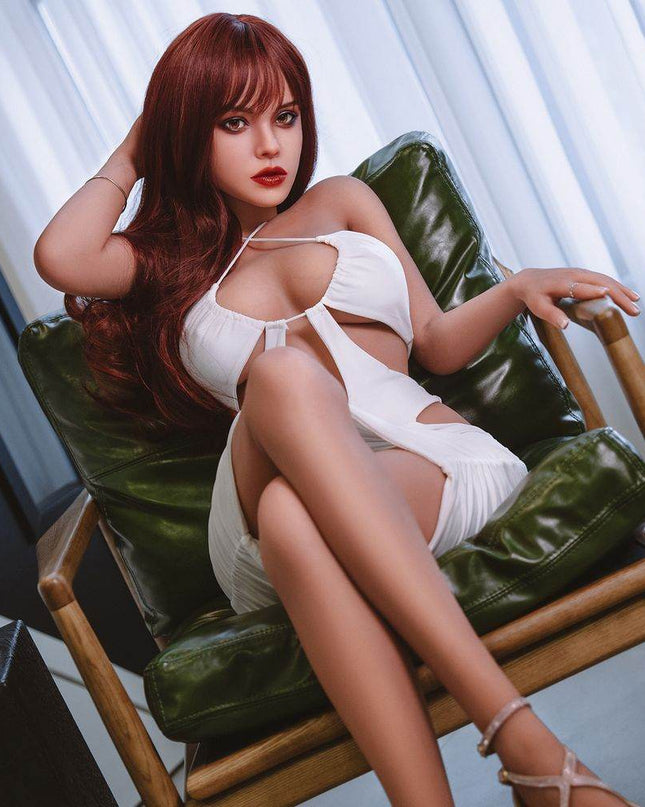 164cm/5ft5 Big Breasts Sophisticated French-style Full Silicone Sex Doll - Hazel - Rose Wives