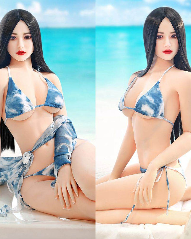 Asian 166cm/5ft5 Beach Swimsuit Small Chest Lifelike Sex Doll - Lillia - Rose Wives
