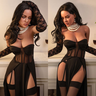 166cm /5ft4 African American Small Boobs Lifelike Mature Sex Doll - Rihanna