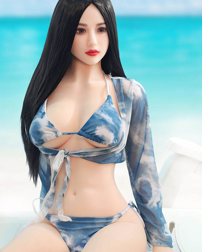 Asian 166cm/5ft5 Beach Swimsuit Small Chest Lifelike Sex Doll - Lillia - Rose Wives
