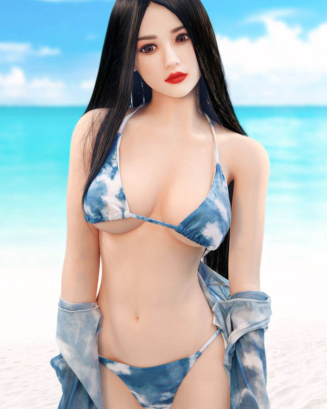 Asian 166cm/5ft5 Beach Swimsuit Small Chest Lifelike Sex Doll - Lillia - Rose Wives