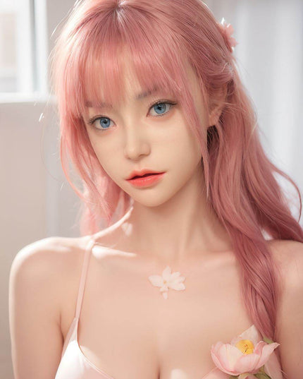 164cm/5ft5 Big Breasts Lovely Charming Pink Hair Lifelike Full Silicone Sex Doll - Clara