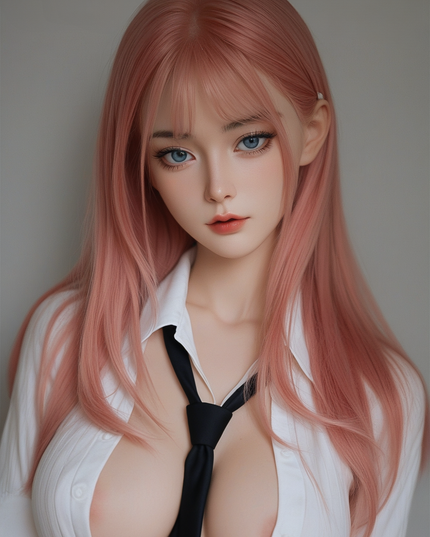 160cm/5ft3 Big Breasts Alluring Asian Pink-hair Lifelike TPE Sex Doll - Amy (In Stock US)