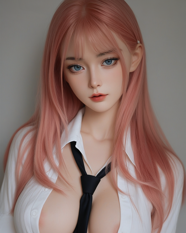 160cm/5ft3 Big Breasts Alluring Asian Pink-hair Lifelike TPE Sex Doll - Amy (In Stock EU)