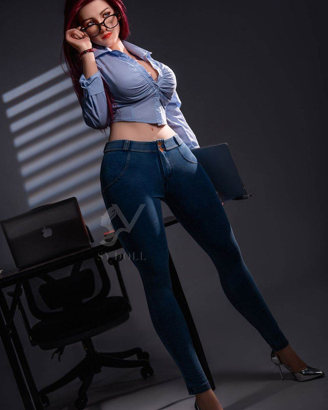 169cm/5ft5 Red Hair Mature Big Breasts Lifelike Sex Doll - Jessi - Rose Wives