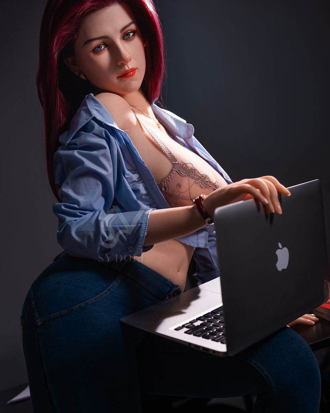 169cm/5ft5 Red Hair Mature Big Breasts Lifelike Sex Doll - Jessi - Rose Wives