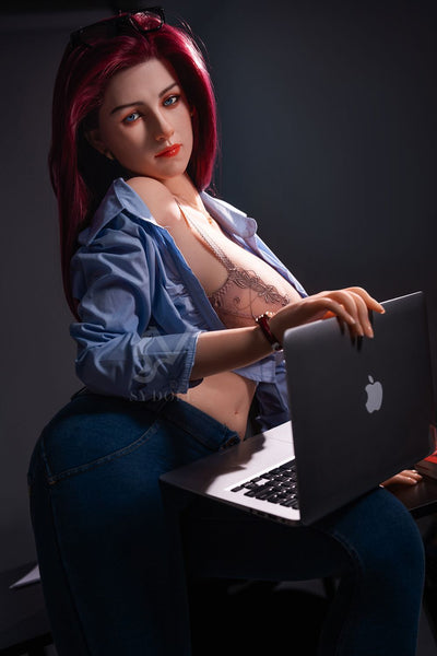 169cm/5ft5 Red Hair Mature Big Breasts Lifelike Sex Doll - Jessi