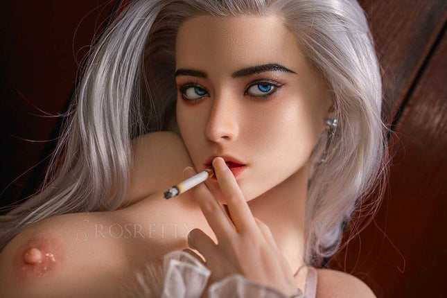 164cm/5ft4 Big Breasts Attractive Silver-Haired Lifelike TPE Sex Doll - Chloe - Rose Wives