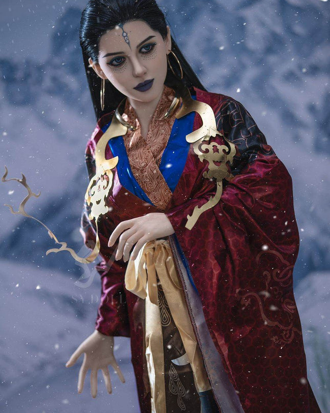 164cm/5ft5 Big Breasts Black Myth Wukong Cosplay Dark Series Realistic Silicone Sex Doll - Kinsley - Rose Wives