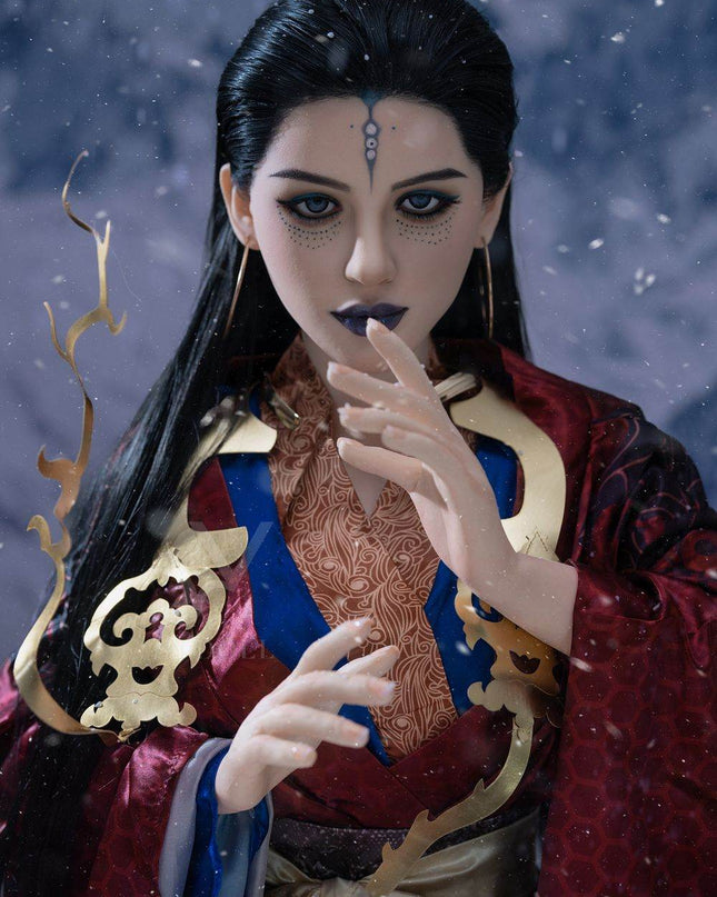 164cm/5ft5 Big Breasts Black Myth Wukong Cosplay Dark Series Realistic Silicone Sex Doll - Kinsley - Rose Wives