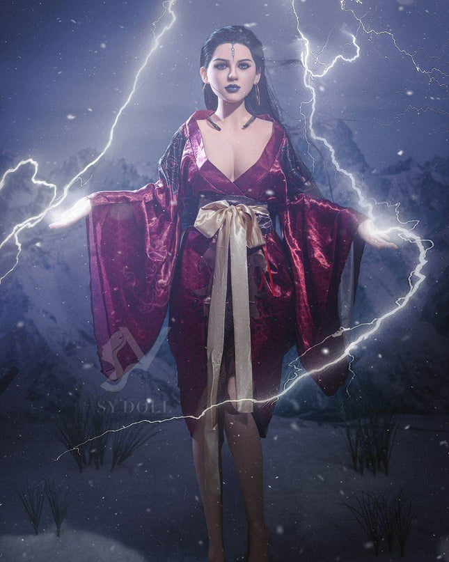 164cm/5ft5 Big Breasts Black Myth Wukong Cosplay Dark Series Realistic Silicone Sex Doll - Kinsley - Rose Wives