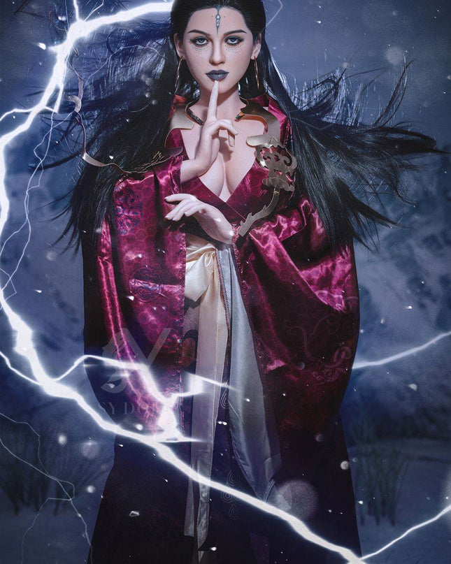 164cm/5ft5 Big Breasts Black Myth Wukong Cosplay Dark Series Realistic Silicone Sex Doll - Kinsley - Rose Wives