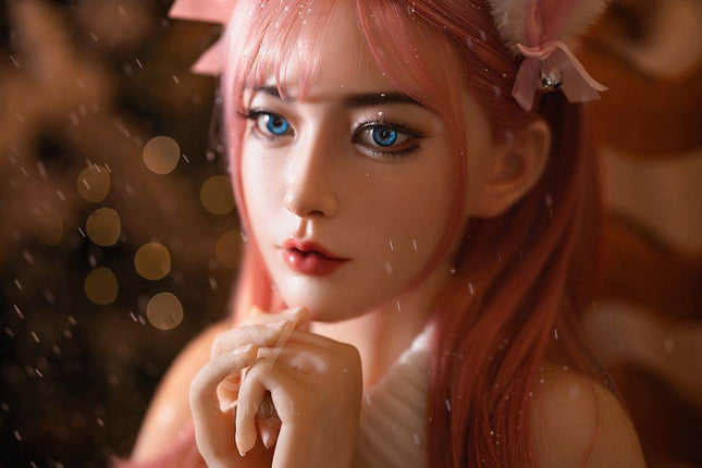 Asian 160cm/5ft3 Lovely Pink Hair Big Breast Lifelike Sex Doll - Natalie (In Stock US) - Rose Wives