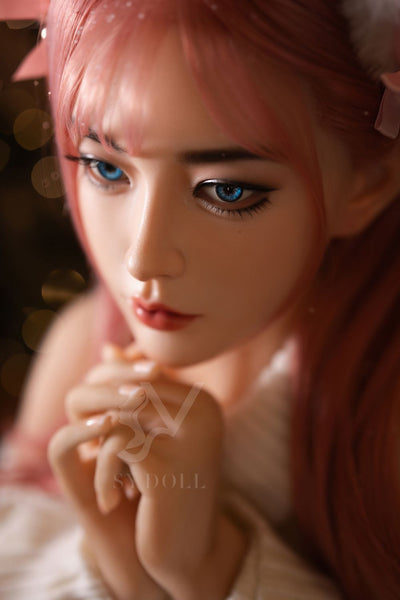 Asia 160cm/5ft3 Lovely Pink Hair Big Breast Lifelike Sex Doll - Natalie