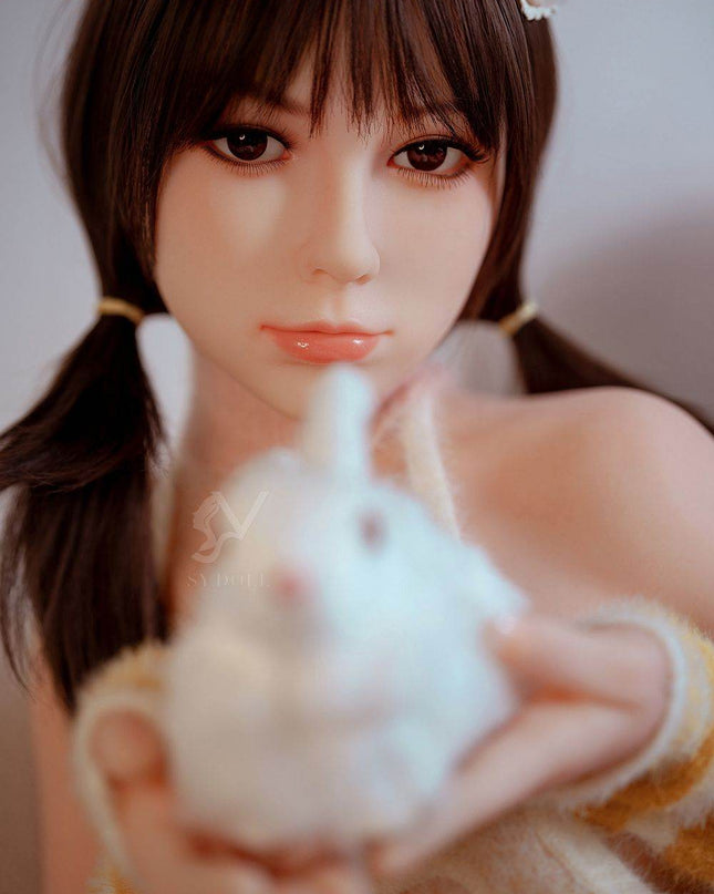 Asian 150cm/4ft11 Black Hair Lovely Small Boobs Lifelike Sex Doll - Lily - Rose Wives