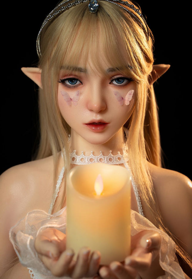 150cm/4ft9 Flat Breasts Elf Cosplay Silicone Head Lifelike Sex Doll - Joy（In Stock EU）