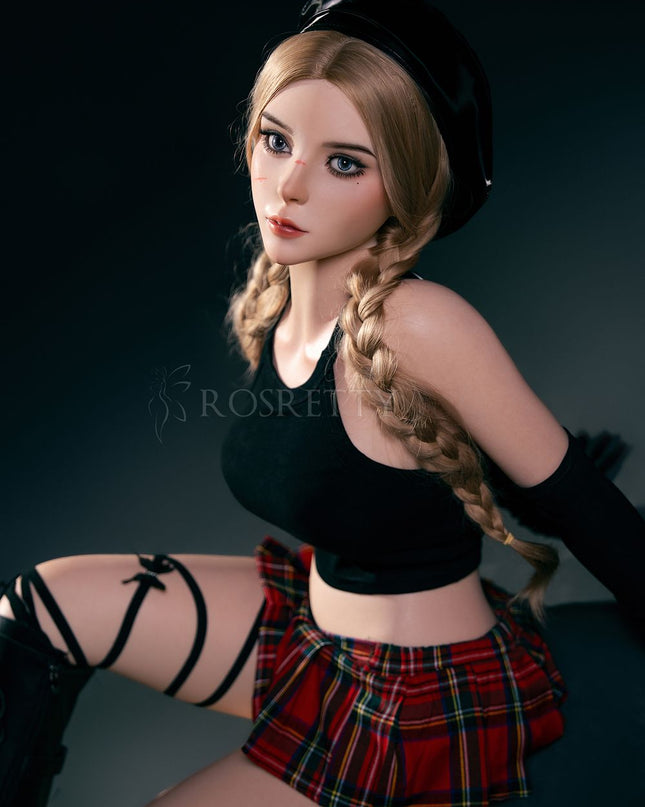 164cm/5ft4 Big Breasts Seductive Schoolgirl Blonde Realistic Full Silicone Sex Doll - Trixie