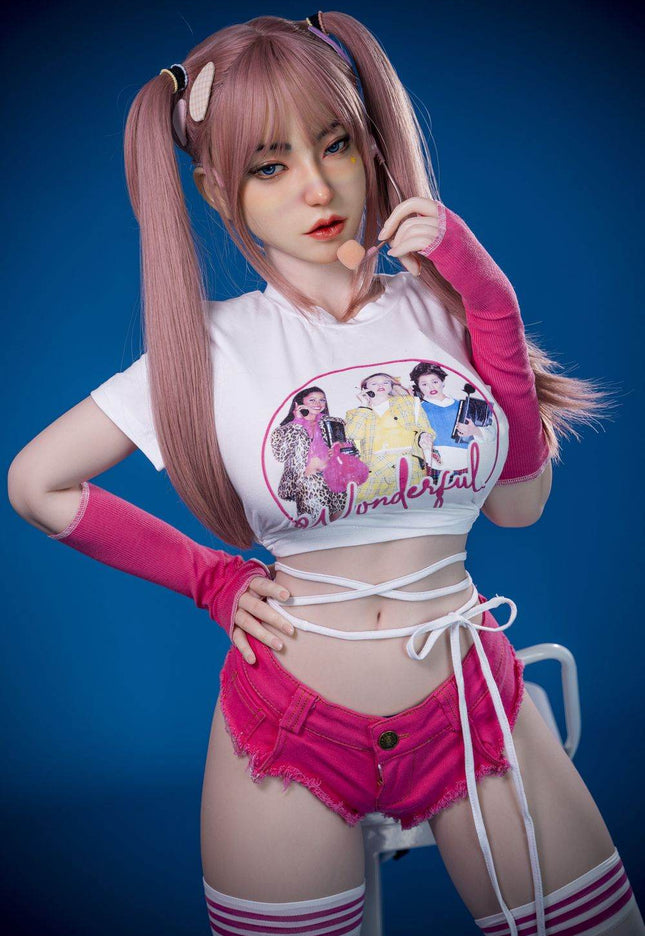 164cm/5ft5 Big Breasts Playful Pink-Haired Trendsetter Realistic Full Silicone Sex Doll - Hailey - Rose Wives