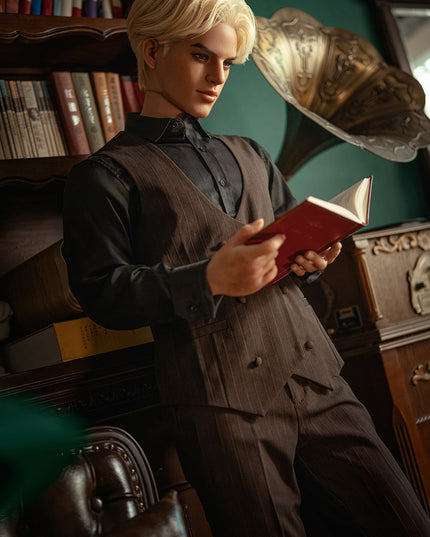 168cm/5ft5 Charming Blonde Handsome Realistic Full Silicone Gay Male Sex Doll - Martin