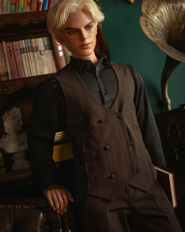 168cm/5ft5 Charming Blonde Handsome Realistic Full Silicone Gay Male Sex Doll - Martin