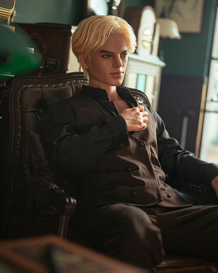 168cm/5ft5 Charming Blonde Handsome Realistic Full Silicone Gay Male Sex Doll - Martin