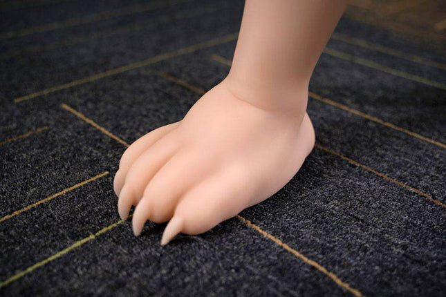 Dolls Castle | 150cm/4ft11 Small Breasts Alien Cat Beast Muscle Lifelike Full TPE Sex Doll - Kimberly - Rose Wives