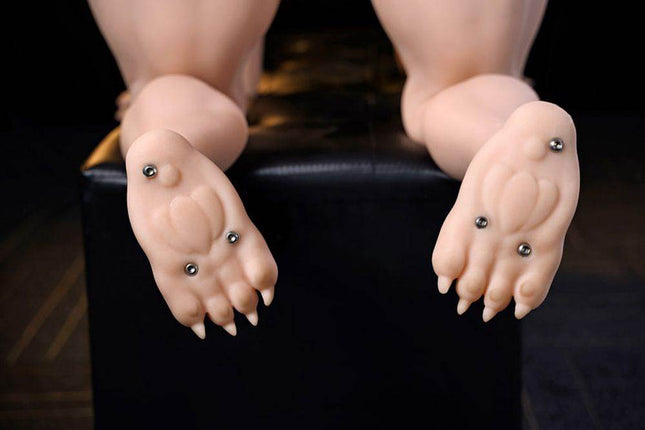 Dolls Castle | 150cm/4ft11 Small Breasts Alien Cat Beast Muscle Lifelike Full TPE Sex Doll - Kimberly - Rose Wives