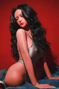 Sexy Big Breasted Torso Sex Doll With Long Curly Hair - Abby (In Stock Canada)