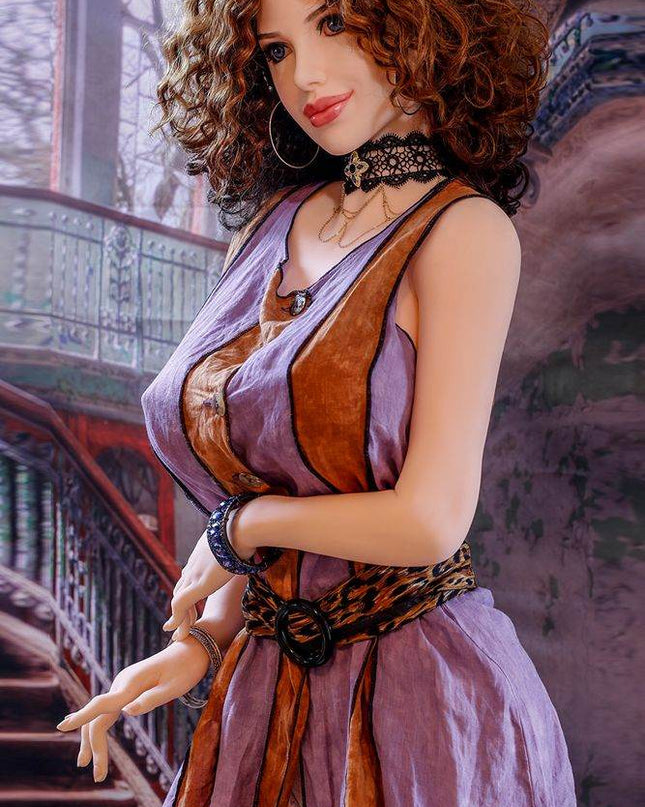 Monica - 5ft6in (168cm) Realistic Huge Boobs Milf Sex Doll with Curly Hair