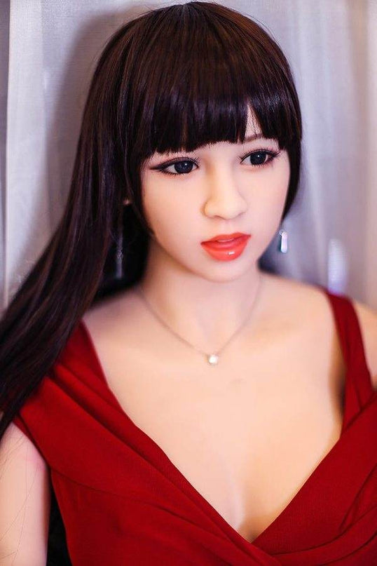 Della - 5ft5in (165cm) Small Boobs Sexy Lady Realistic Sex Doll with 90 Head - Rose Wives